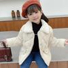 Korean Style Kids' Quilted Fur Collar Jacket - Warm, Thick, Loose Fit for Boys & Girls, Autumn Winter.
