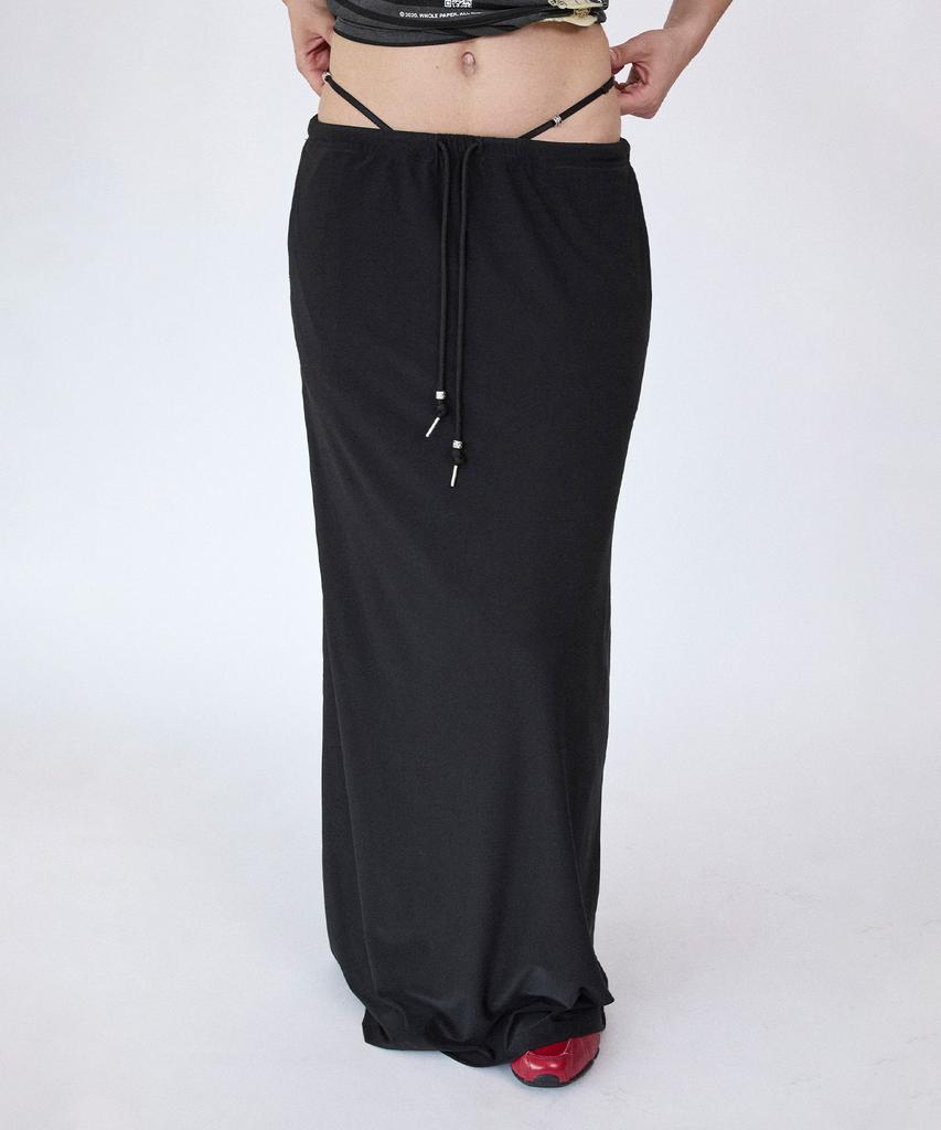 Holpeipeo Cooling Y-Strap Jersey Maxi Skirt (Black)