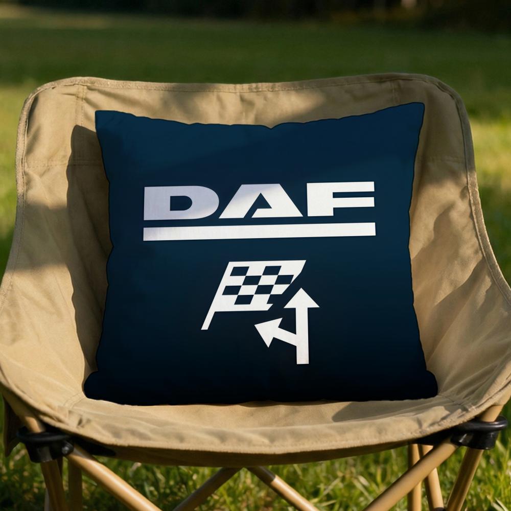 DDAF Truck Logo Cushion Cover Soft Reversible Durable Pillow Cover MultiScene Use for Home Car Daily Comfort