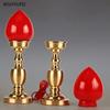 2pcs All Copper Simulated Candlestick Supply Buddhist Temple Supplies Living Room Home Furnishings Pray for Auspiciousness