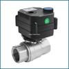 Stainless Steel Mini Electric Two-Way Ball Valve with Sight Glass, Manual-Automatic Integration, Waterproof, Threaded, DC Compatible