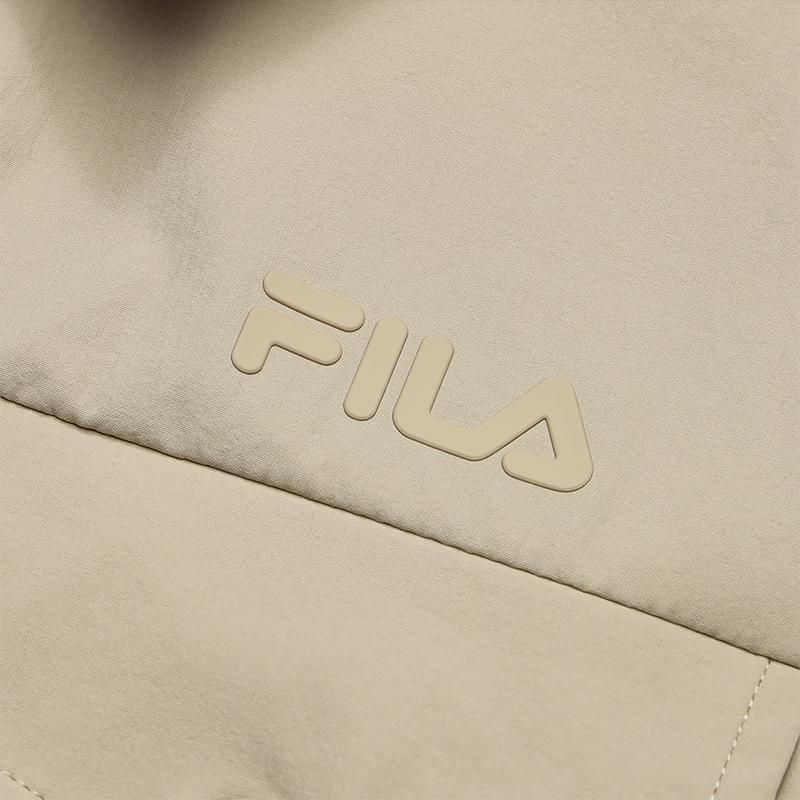 Fila Original Skin-Friendly UV Resistant Versatile Simple Cool Short Sleeve Dress Women Dresses Khaki F11W529301F-LK