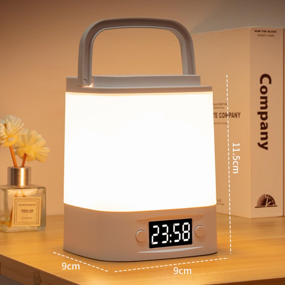 Bedside Night Light, 3 Color Modes, Stepless Dimming, Touch-Controlled Remote, USB Rechargeable, Timer, Ambient Lighting, Nursing Light, Handy
