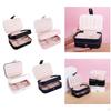 2 Layers Jewelry Box, Removable Dividers with Hanging Hooks Chic PU Leather Display Storage Case
