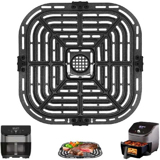 GXF Air Fryer Grill Pan for tant Pot Vortex Plus 6 in 1 5.7QT 6 QT Gourmia GAF735 6 QT Air Fryer, Accessories Replacement Tray Rack Parts Grill Plate