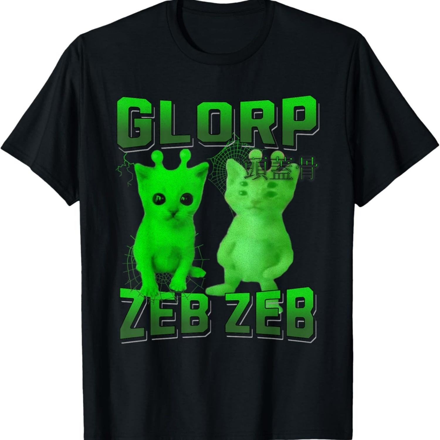 Gnarp Cat Silly Alien Cat Meme Brainrot Meme Funny Funny Cat T-Shirt(2) S чёрный
