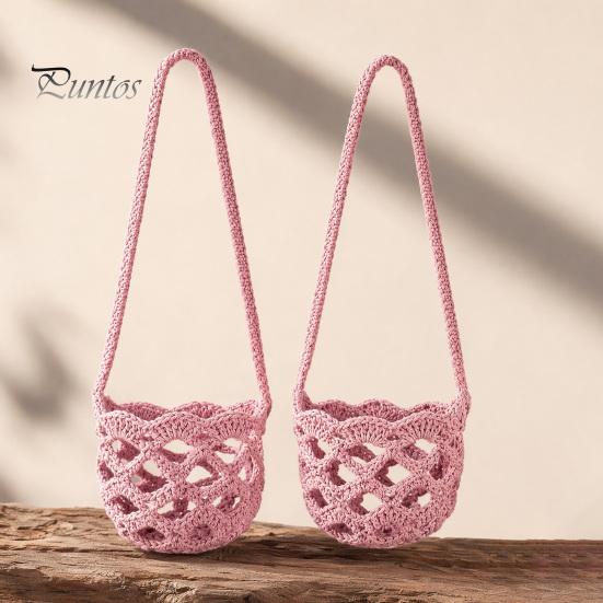 Wine Glass Lanyard Cup Holder, Crochet Sleeve, with Long Knitted Sleeve Strap Portable Crossbody Bag, for Outdoor Picnic Festival Travel Adjustable