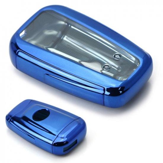 Chromblau TPU Schlüsselanhänger Hülle Abdeckung Für 17/18+ Toyota Camry Prius Prime Mirai CHR