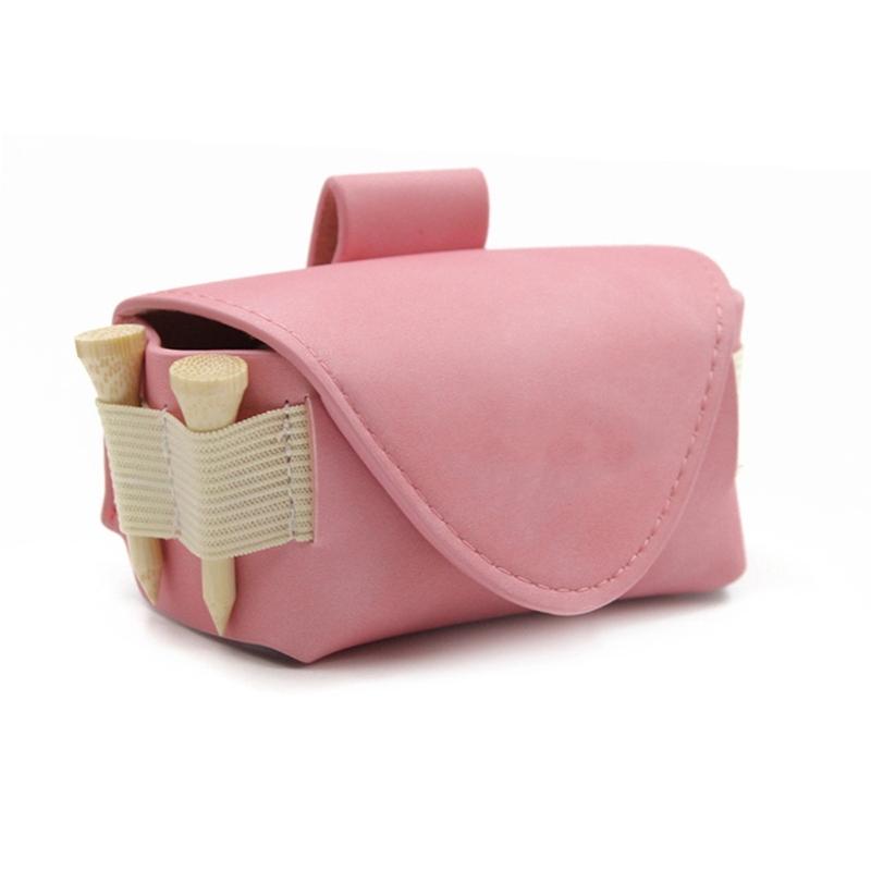 PU Leder Golfbälle Tasche für Mann Frau Golfbälle Aufbewahrungsetui Golf Tees Halter Golfbälle Beutel Einfach zu benutzen