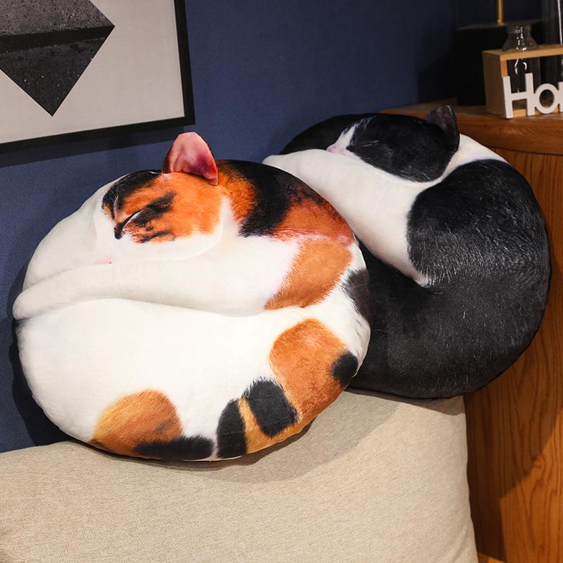 45cm Katzenkissen Weich Niedlich Plüsch Gefüllte Puppe Lustiges Tier Katzen Geburtstagsgeschenk Kissen Heimdekoration Sofa Bett Ruhekissen