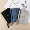 Square Leather Coin Purse Multifunctional Zipper Short Wallet Simple Hasp Wallet  Girls