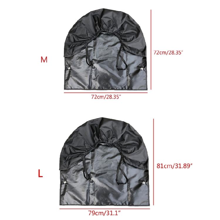 Black Tyre Gard Wheel Cover Fits Tire Diameter 27 to 32inch Oxford Cloth