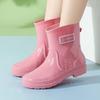 Fashion Exquisite Women's Shoes Four Seasons Women's Short Rain Shoes Kitchen Water Shoes Non-slip Mother Women's Rubber Shoes Foot Boots