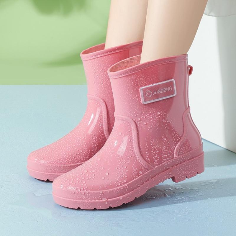 Fashion Exquisite Women's Shoes Four Seasons Women's Short Rain Shoes Kitchen Water Shoes Non-slip Mother Women's Rubber Shoes Foot Boots