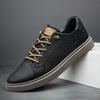 Italienische Marke Schwarze Herren Echtleder Schuhe Lässige Herrenschuhe Herren Schnürschuhe Flache Sneakers Luxusschuhe für Herren