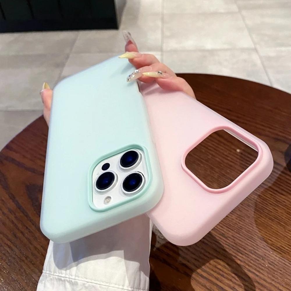 Luxury Candy Color Matte Phone Case For iPhone 11 12 13 14 15 16 17 Pro Max Plus Air Shockproof Bumper Back Cases Cover