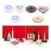 Heart Candlestick Silicone Mold Gypsum Plaster Mold Lipstick Holder Tray Mold for DIY Jewelry Organizer Home Craft Decor