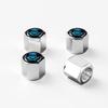 4pcs Dual Swords Bandana Skull Car Tire Valve Stem Caps, Zinc Alloy Dust‑Proof Air Nozzle Caps For Vacuum Tyre Valve Core