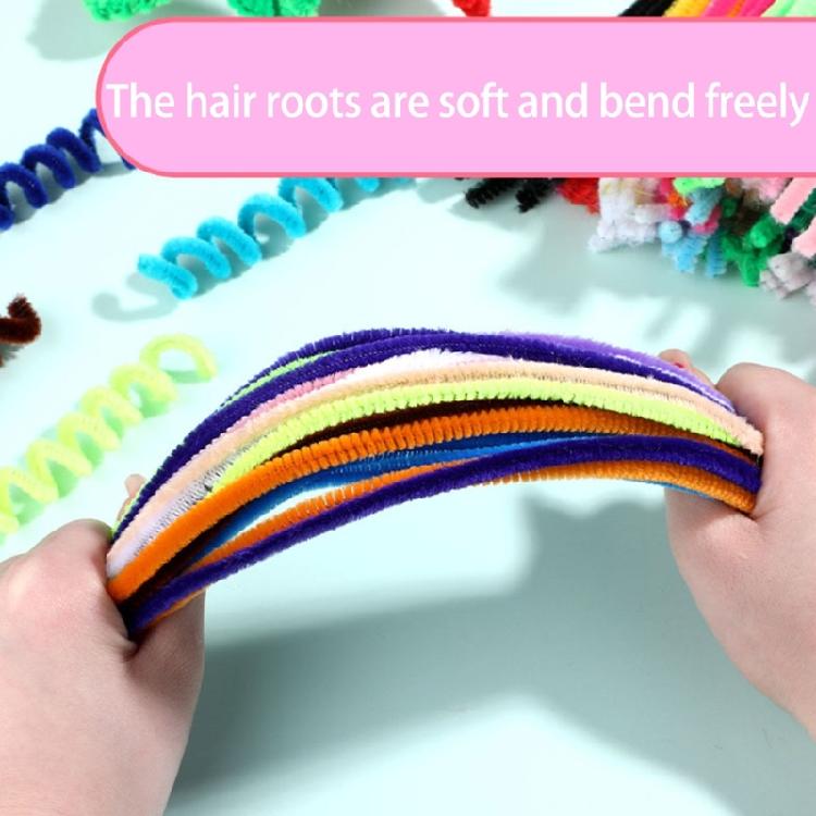 Chenilles Stems Pipe Cleaners Colorful Fuzzy Stick Soft Bend Stick Fuzzy Wire Stick for Adults