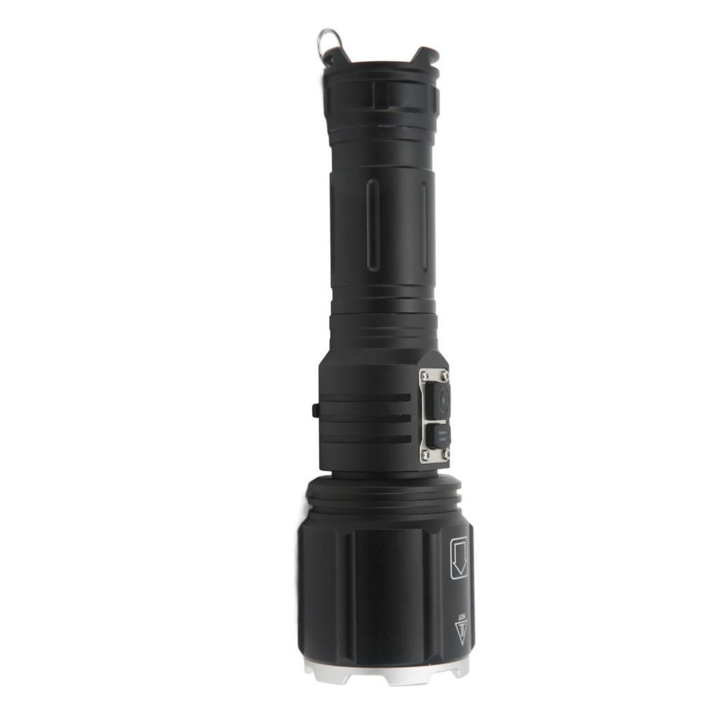 LED Flashlight Super Bright Double Switch Anti Slip Waterproof Type C USB Charging Flashlight for Outdoor Camping