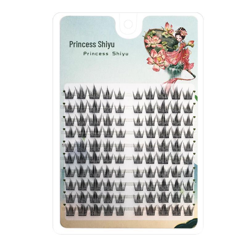 

Guppy Бесклеевые детские завитки Натуральные ресницы - Индивидуальные сегментированные плоские праздничные ресницы для женской группы