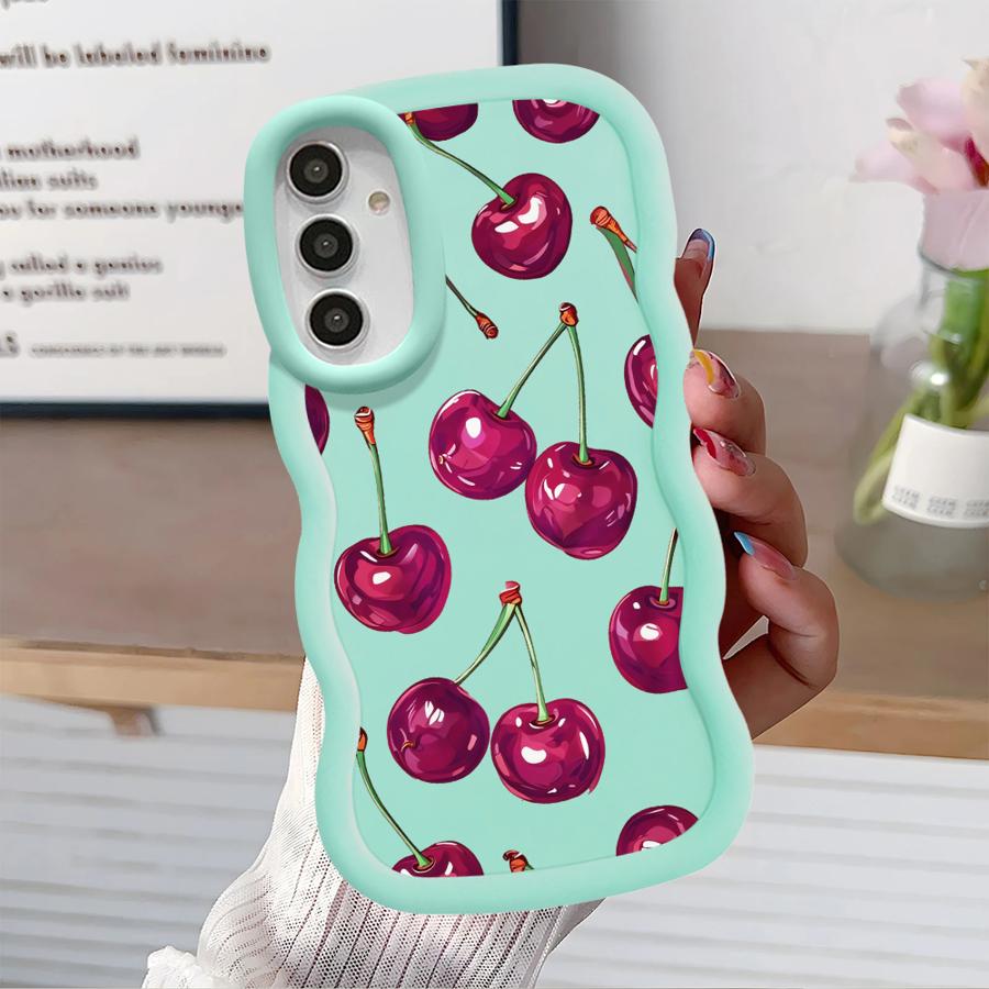Soft Phone Cover Case for Samsung Galaxy A52 A21s A13 A16 A11 A15 A14 A12 A03 A06 A23 A05 A33 A22 A04 A53 Fruit Cherry