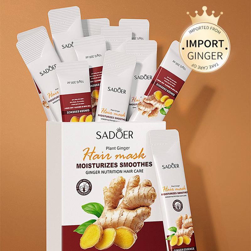 20g*20szt. Maska do włosów z esencją imbirową Pielęgnacja włosów Maska odwrócona Krem do pieczenia Wygładzająca odżywka