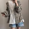 Harajuku Plaid Casual Shirt: Retro, Lazy Korean, Hong Kong Style, Loose Fit, Unisex Jacket