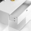Makeup Mirror Desk Vanity with Sliding and Lights, Bedroom Dressing Table, Lighted Table Drawers & Shelves, Hidden Storage Space Dresser