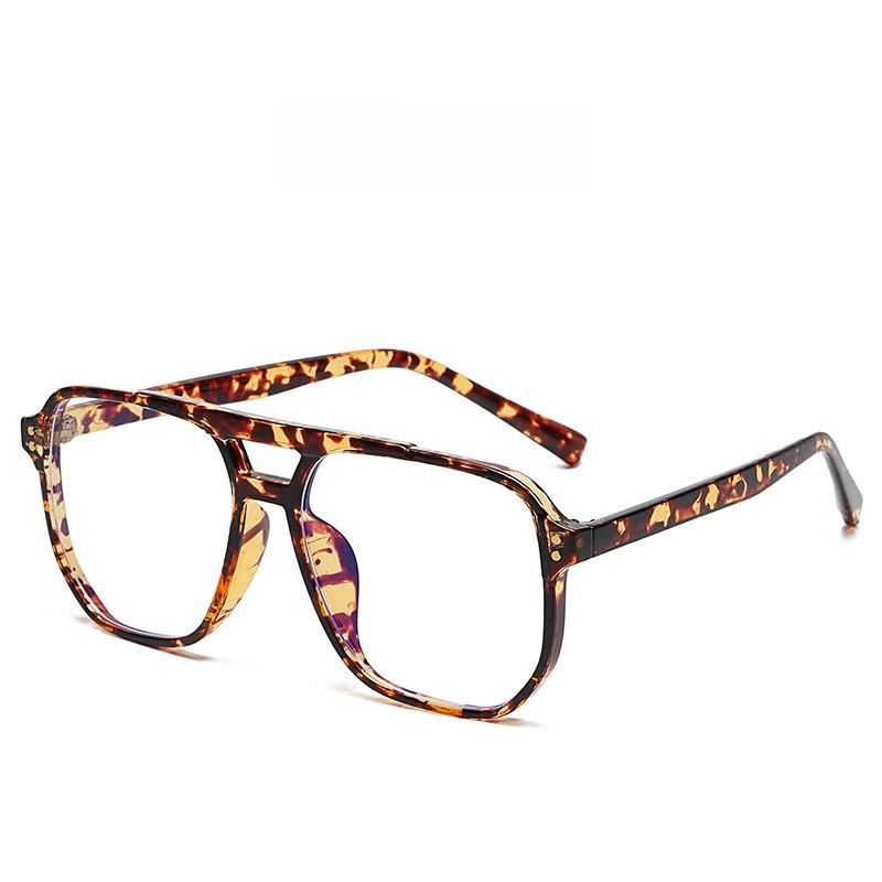 Tr90 Square Glasses Frame With Blue Light Blocking For Fashionable Commuting And Long Face Shapes
