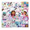 50Pcs/Kawaii Gabby Dollhouse Cats Tattoo Stickers Waterproof Cartoon Cute Gabby Doll House Cats Sticker Kids Toys Children Gifts