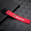 WOHE7 Car Logo Keychain Key Ring Chain Pendant Gifts For Skoda Octavia Kodiaq Fabia Karoq Superb Rapid Felicia RS Hubcap Accessories