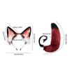 Anime-Cosplay Props Foxes Ears and Tail Set Plush Furry Animal Ears Hairhoop with Foxes Tail Fancy-Dress Party Costumes