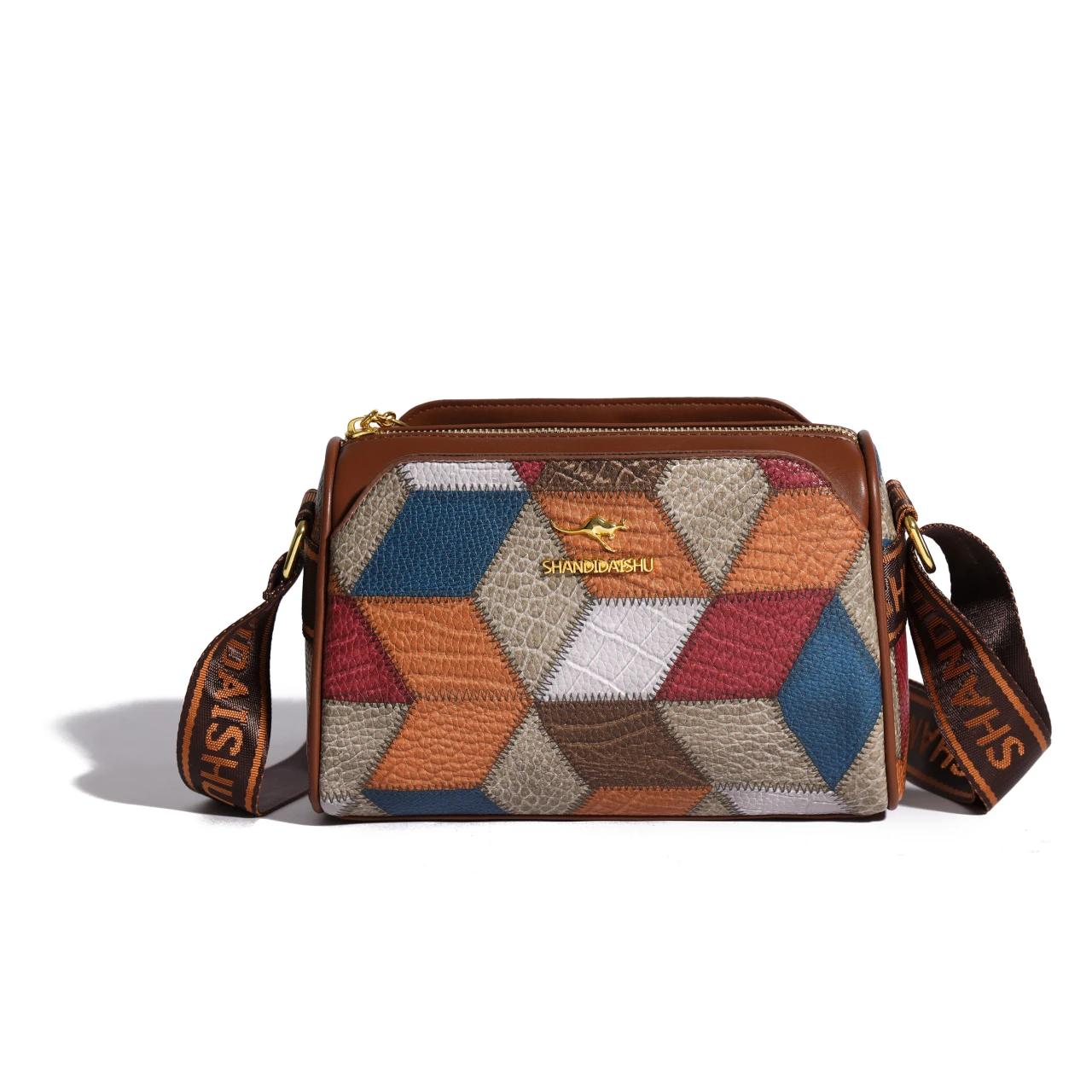 

Женская мягкая кожаная сумка через плечо в стиле пэчворк, сумки-мессенджеры, повседневные сумки, модные сумки в женственном стиле