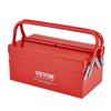 Tool Box 14-inch 2-Tier 3-Tray Folding Cantilever Toolbox with Handle