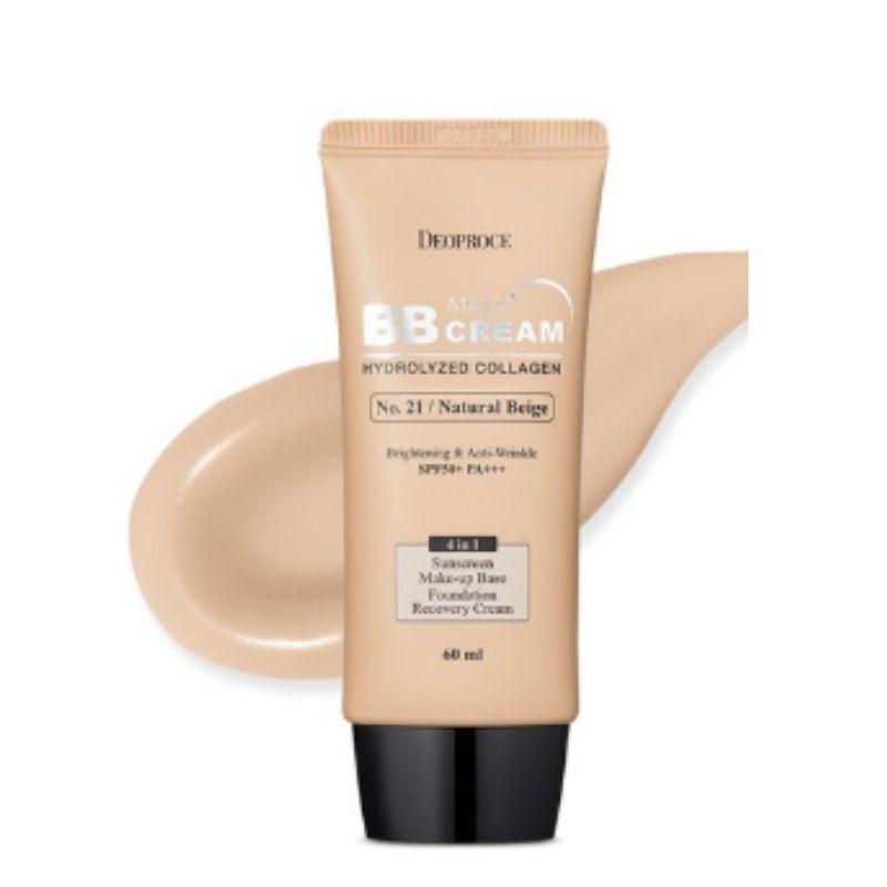 DEOPROCE Magic BB Cream SPF50+ PA+++ 60ml – Brightening, UV Protection, Natural Coverage K-Beauty Base Makeup 21 Natural Beige