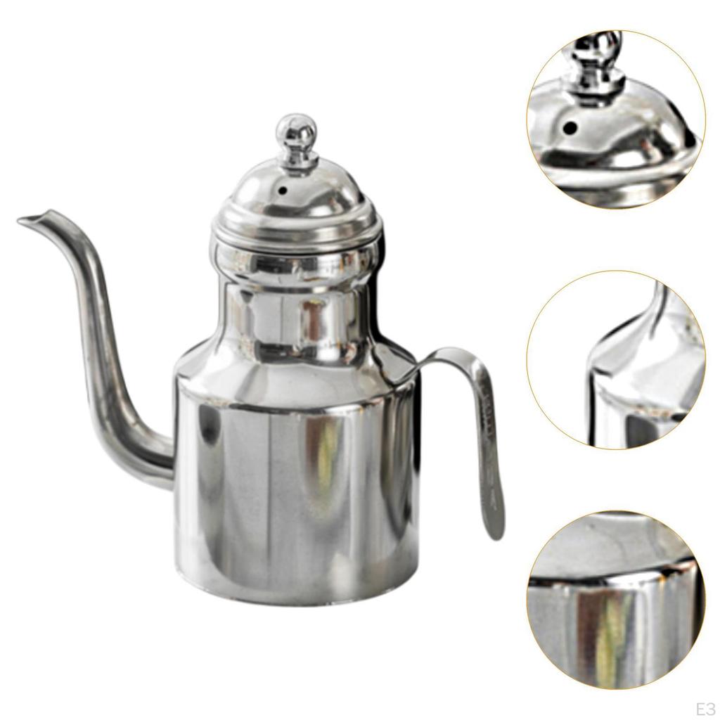 Oil Bottle Dispenser Pot Stainless Steel Easy To Clean Soy Sauce Cruet Container Pouring