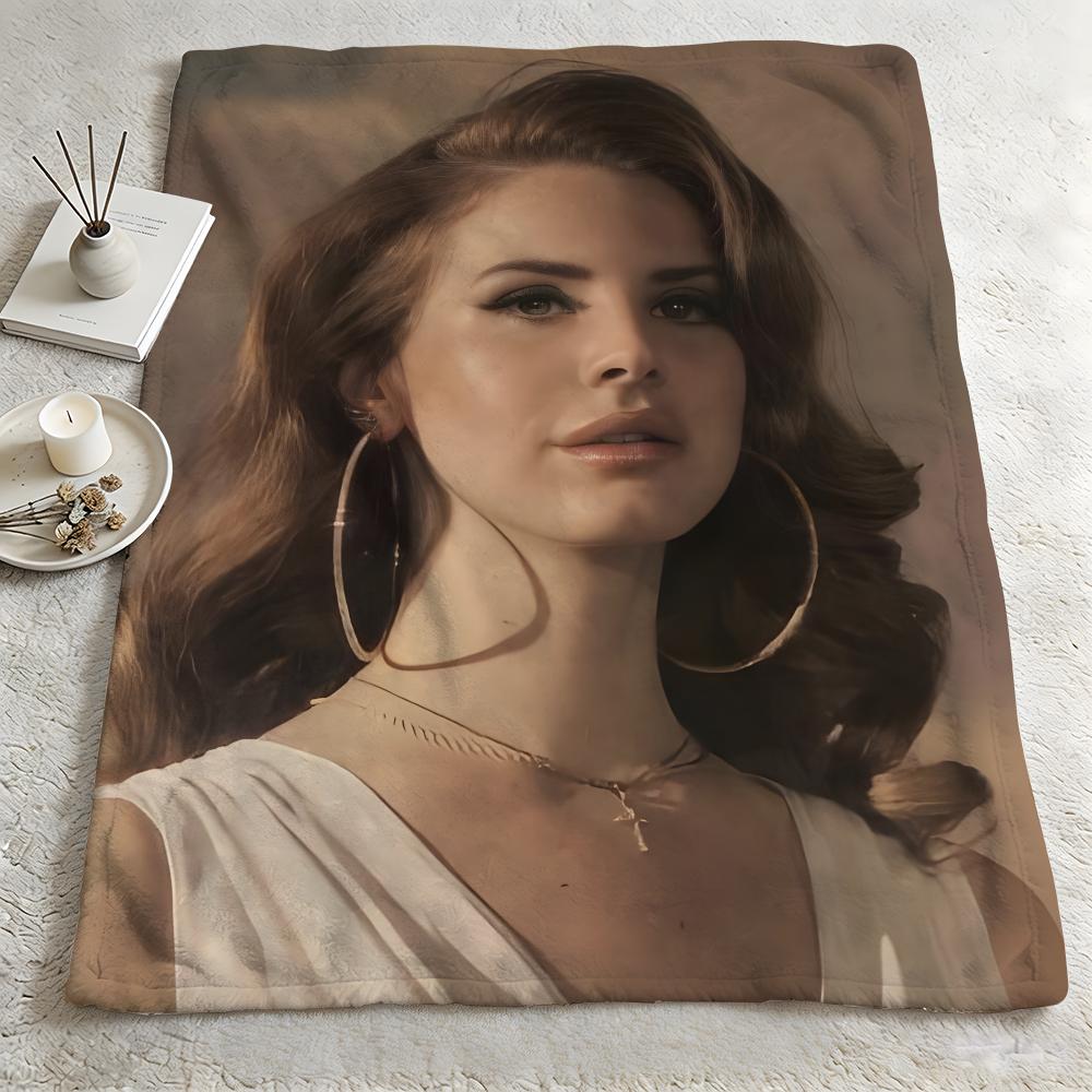 singer L-Lana Del Rey-y Throw Warm Soft Flannel Blanket, Multi-use for Sofa Bed Camping Travel Nap 75cmx90cm