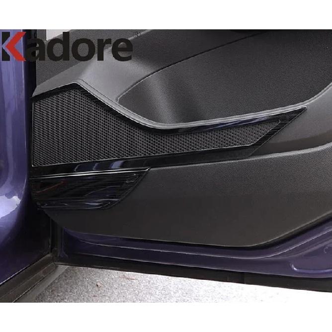 For Volkswagen VW T-cross Tcross 2018- Steel Car Inner Door Audio Speaker Cover Trim Loudspeaker Frame Accessories