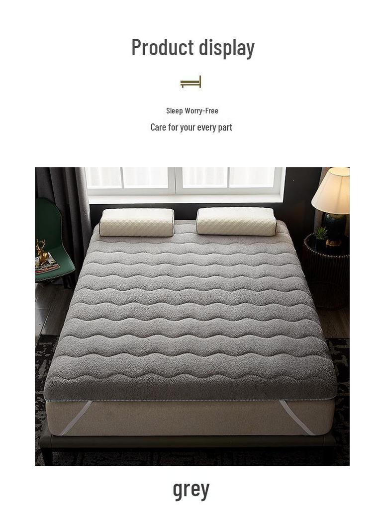 Three-Dimensional Lambswool Mattress Quilt for Single or Double Bed