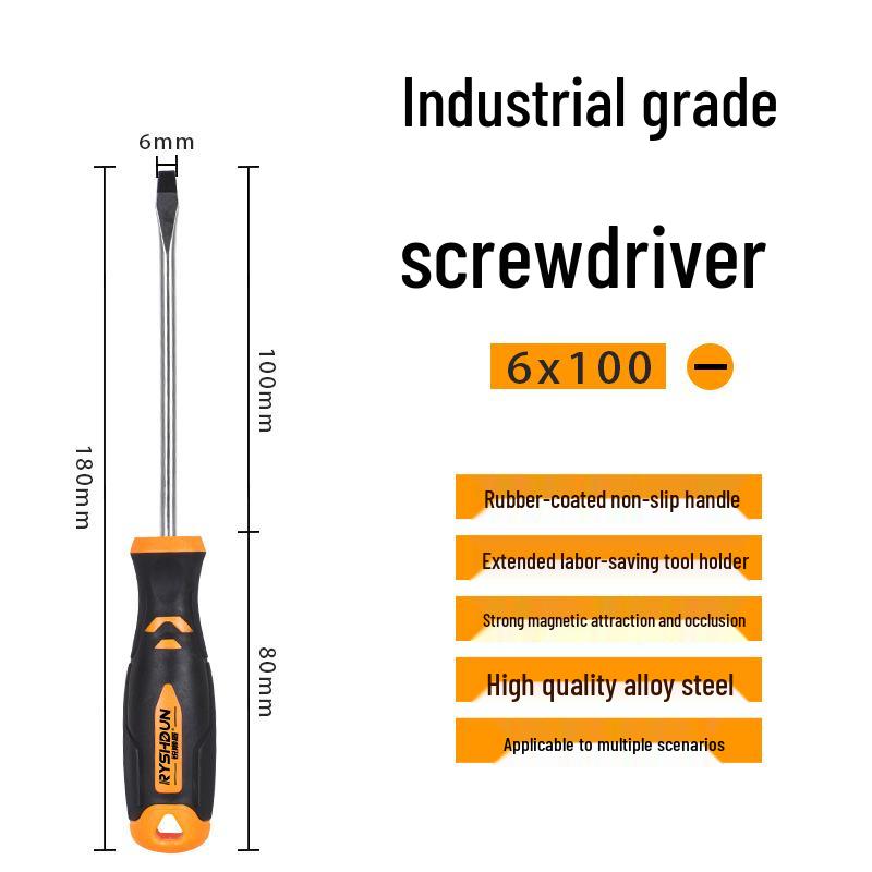 Chrome Vanadium Alloy Steel Magnetic Phillips, Flat, Thickened Torx Head Screwdriver Set