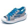 Of Sponge Cake Sandals Thick-Soled Heel Breathable Rocking Shoes For Women Mesh Shoes Comfortable Sports Casual Women's Shoes