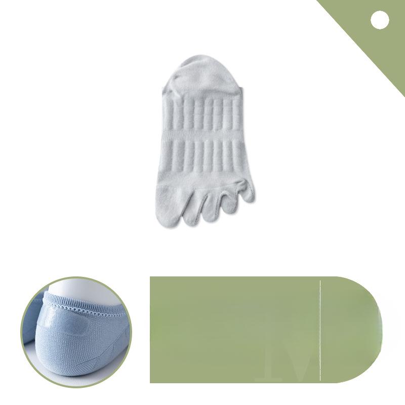 Five-fingered Men's Short Socks, Summer Thin Mesh Breathable and Anti-slip Sports Toe Boneless Men's Cotton Socks, Summer Boat Socks