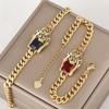 New Style Stone Street Hip-hop Leopard Head Bracelet High European and American Style Niche Hand Jewelry