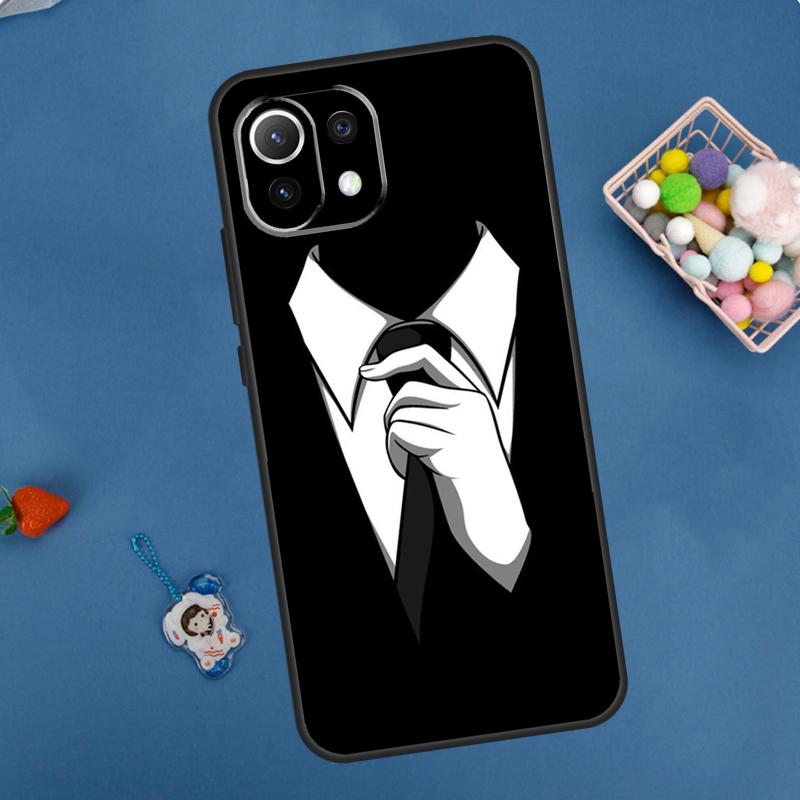 Man Suit Shirt Tie Case For Xiaomi 15 Ultra 13 14 11T 12T 13T 14T Pro POCO X7 Pro F5 F6 M6 X3 X5 X6 Pro Coque
