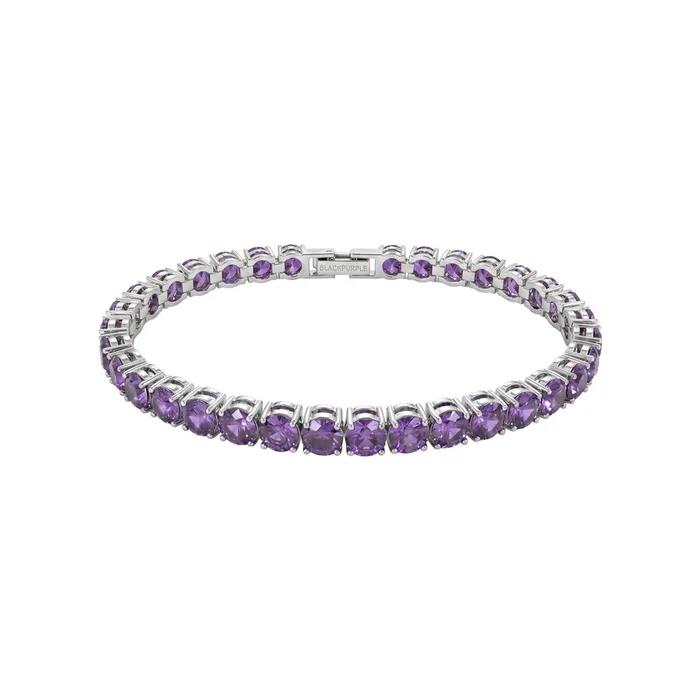 Snake Tennis Chain Bracelet_Purple