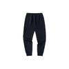 Anta Training Series Solid Color Mid Waist Warm Tapered Knit Sports Pants Men Bottoms Basic-Black 152247318-4
