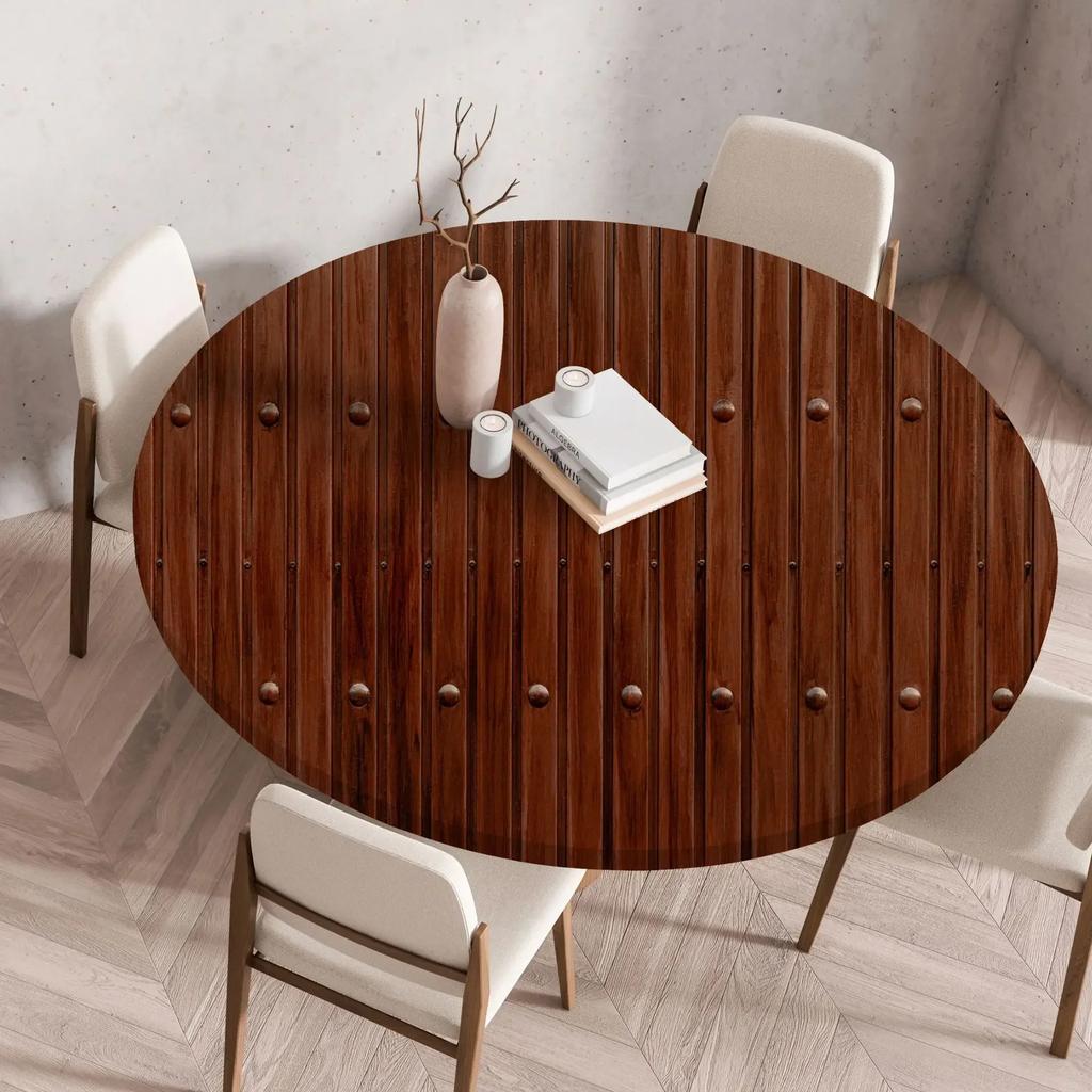 60/90/120Cm Round Table Cover Waterproof Oil-Proof Tablecloth Elastic Fitted Round Table Cover for Kitchen Dining Wedding Party