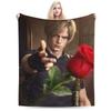 Leon Kennedy Resident Evil Blanket Cozy Soft Throw Blanket for Bed x Inch Multiple Sizes Quilt