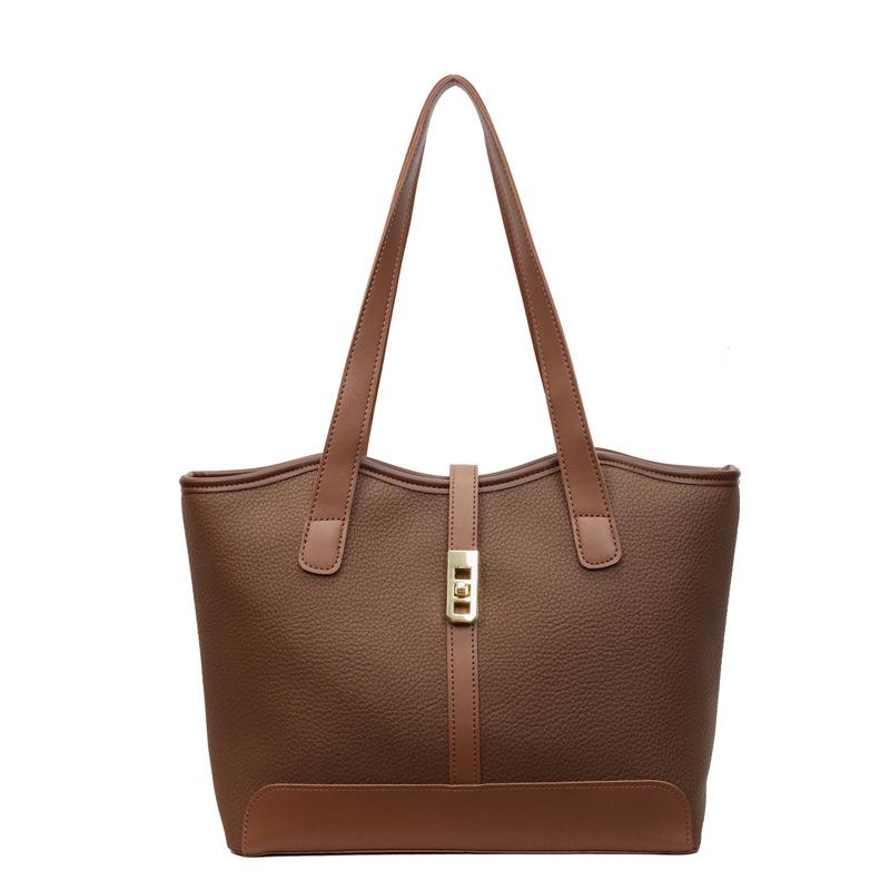 Large capacity bag women's 2025 new trendy autumn and winter retro fashion daily commuting versatile shoulder bag tote bag